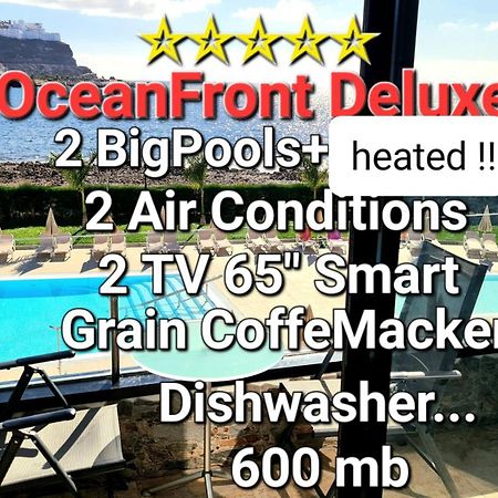 Oceanfront Deluxe-45M,Heated Pools,2Aircondition, 2Tv-65",Dishwasher,600Mb,Lift,Amadores View ! Playa Del Cura  Extérieur photo